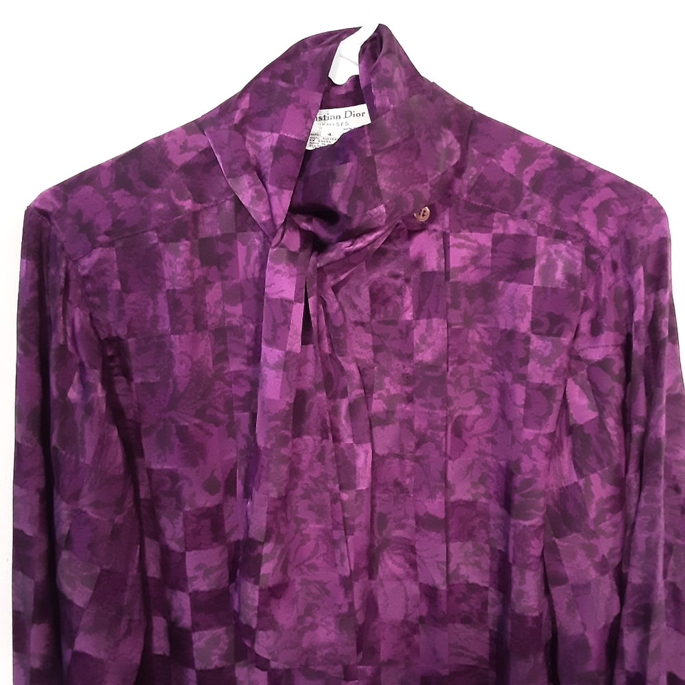 Christian Dior blouse purple sz 4